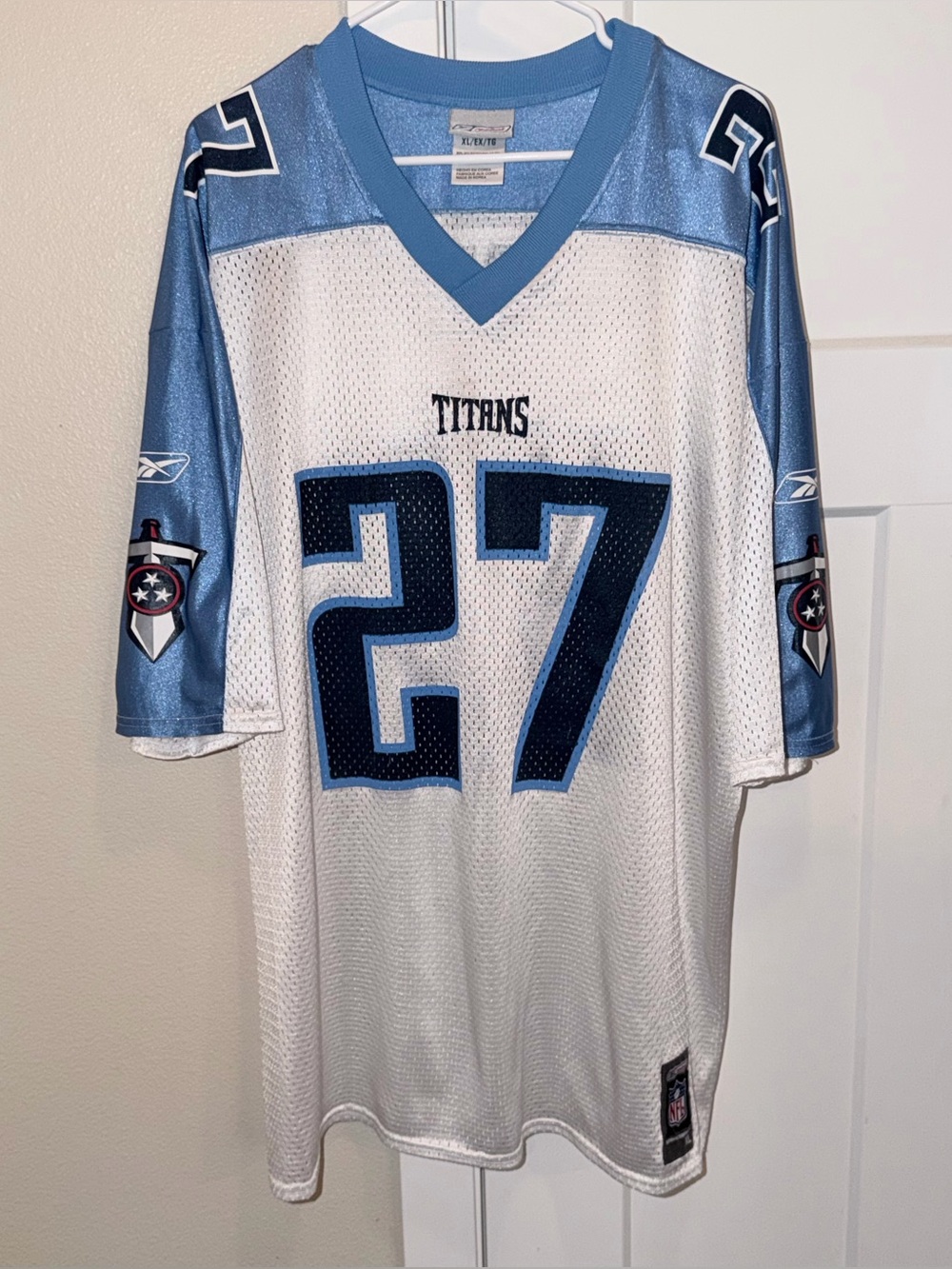 Vintage Reebok Eddie George #27 Tennessee Titans  NFL Football Jersey Size XL